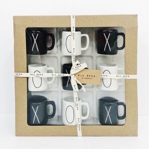NWT Rae Dunn Tic Tac Toe Mini Mug Gift set